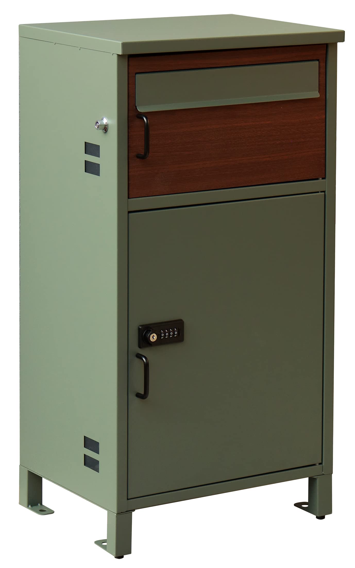 MOJYU　宅配ボックス付ポスト(Bartolo(バルトロ)) エバーグリーン/ブラウン木目　PBX032 Amazon.co.jp: MOJYU 宅配ボックス付ポスト Bartolo エバーグリーン